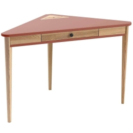 Γραφείο Γωνιακό Με Συρτάρι Ashme ASHMECOROF16 114x85x75cm Dark Coral