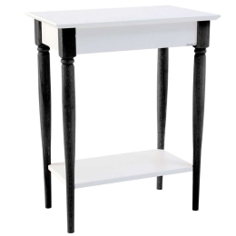 Κονσόλα Mamo S MAMOCSBL1 65x35x74cm White-Black Mdf,Ξύλο