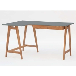 Γραφείο Luka Αριστερή Γωνία LUKALOFOAK6 135x50x75cm Oak-Concrete