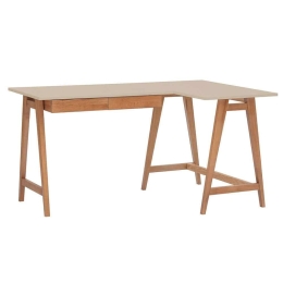Γραφείο Luka Δεξιά Γωνία LUKAROFOAK4 135x50x75cm Oak-Beige