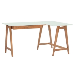 Γραφείο Luka Δεξιά Γωνία LUKAROFOAK11 135x50x75cm Oak-Mint