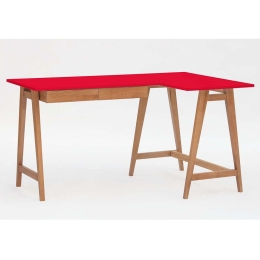 Γραφείο Luka Δεξιά Γωνία LUKAROFOAK12 135x50x75cm Oak-Red