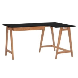 Γραφείο Luka Δεξιά Γωνία LUKAROFOAKBLACK 135x50x75cm Oak-Black