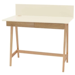 Γραφείο Luka LUKA2DOFASH2 110x50x75cm Natural-Chalk White