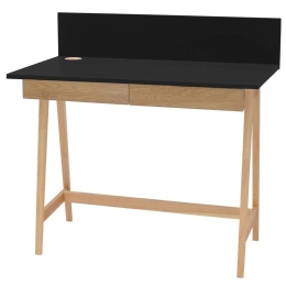 Γραφείο Luka LUKA2DOFASHBLACK 110x50x75cm Natural-Black