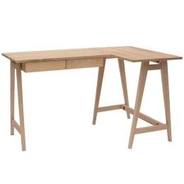 Γραφείο Luka Δεξιά Γωνία LUKAROFVENASH 135x50x75cm Natural