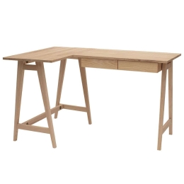 Γραφείο Luka Αριστερή Γωνία LUKALOFVENASH 135x50x75cm Natural