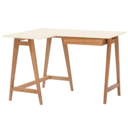 Γραφείο Luka S Αριστερή Γωνία LUKALOFSOAK2 115x50x75cm Oak-Chalk White