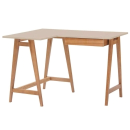 Γραφείο Luka S Αριστερή Γωνία LUKALOFSOAK4 115x50x75cm Oak-Beige