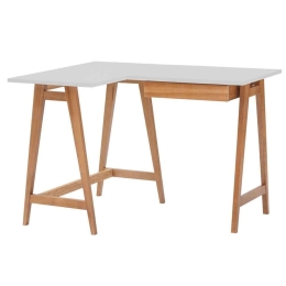 Γραφείο Luka S Αριστερή Γωνία LUKALOFSOAK8 115x50x75cm Oak-Pearl Grey