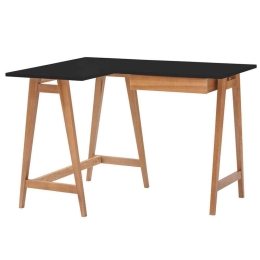 Γραφείο Luka S Αριστερή Γωνία LUKALOFSOAKBLACK 115x50x75cm Oak-Black