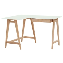 Γραφείο Luka S Αριστερή Γωνία LUKALOFSASH11 115x50x75cm Natural-Mint