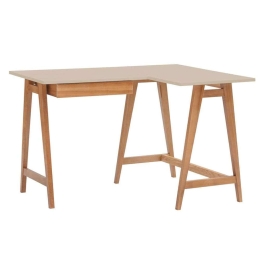 Γραφείο Luka S Δεξιά Γωνία LUKAROFSOAK4 115x50x75cm Oak-Beige
