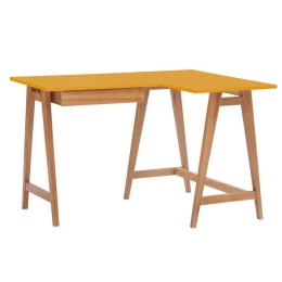 Γραφείο Luka S Δεξιά Γωνία LUKAROFSOAK5 115x50x75cm Oak-Yellow