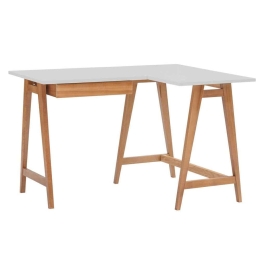 Γραφείο Luka S Δεξιά Γωνία LUKAROFSOAK8 115x50x75cm Oak-Pearl Grey