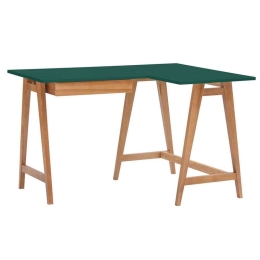 Γραφείο Luka S Δεξιά Γωνία LUKAROFSOAK10 115x50x75cm Oak-Sea Green