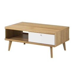 Τραπεζάκι Riviera II 40109-PR Natural-White 107Χ46Χ67 cm