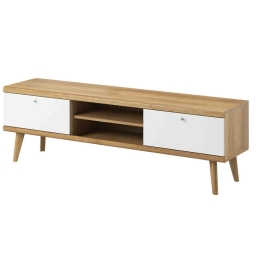 Έπιπλο Τηλεόρασης Riviera II Natural-White 160Χ50Χ40 cm Μελαμίνη