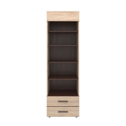 ΒΙΒΛΙΟΘΗΚΗ SOLO 2S 60X41X197 SONOMA ΜΕ WENGE ΚΑΙ MDF ΚΑΜΠΥΛΩΤΟ ΤΕΛΕΙΩΜΑ