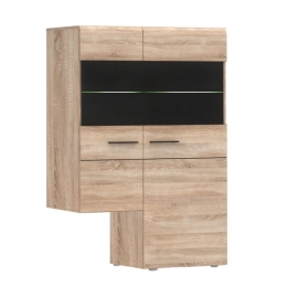 ΚΡΕΜΑΣΤΗ ΒΙΤΡΙΝΑ ΔΙΦΥΛΛΗ SOLO ΔΕΞΙΑ 2W 90X41X136CM SONOMA WENGE