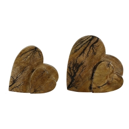 ΔΙΑΚΟΣΜΗΤΙΚΟ ARTELIBRE ΚΑΡΔΙΕΣ ΚΑΦΕ ΞΥΛΟ 17X17CM