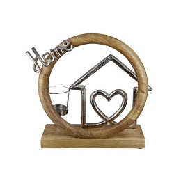 ΘΗΚΗ ΡΕΣΩ ARTELIBRE  'HOME' ΣΠΙΤΙ ΣΕ ΚΥΚΛΟ ΦΥΣΙΚΟ/ΑΣΗΜΙ ΞΥΛΟ/ΑΛΟΥΜΙΝΙΟ 9X27CM