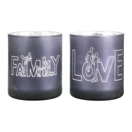 ΘΗΚΗ ΡΕΣΩ ARTELIBRE 'FAMILY' ΓΚΡΙ ΓΥΑΛΙ 8CM ΣΕ 2 ΣΧΕΔΙΑ
