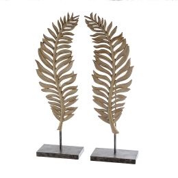ΔΙΑΚΟΣΜΗΤΙΚΟ ARTELIBRE ΦΥΛΛΟ ΣΕ ΒΑΣΗ ΕΚΡΟΥ POLYRESIN 11X22X56CM ΣΕ 2 ΣΧΕΔΙΑ