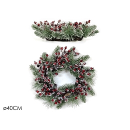 ΣΤΕΦΑΝΙ ΜΕ ΚΟΚΚΙΝΑ BERRIES Φ40CM