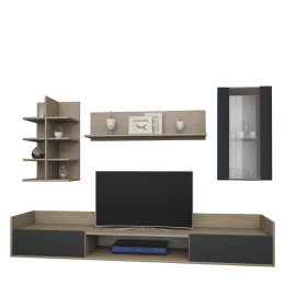 ΣΥΝΘΕΤΟ ARTELIBRE HARRY ΜΟΡΙΟΣΑΝΙΔΑ RAW ENDGRAIN OAK/ΑΝΘΡΑΚΙ 200X40-30X180CM