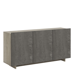 ΜΠΟΥΦΕΣ ARTELIBRE AGUILA ΜΟΡΙΟΣΑΝΙΔΑ RAW ENDGRAIN OAK/IRON FLOW 150X40X76CM