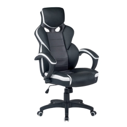 ΚΑΡΕΚΛΑ ΓΡΑΦΕΙΟΥ ARTELIBRE GAMING ΚΛΕΟΝΙΚΗ ΜΑΥΡΟ/ΛΕΥΚΟ 65X72X118-126CM