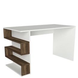 ΓΡΑΦΕΙΟ ARTELIBRE CLEORA ΛΕΥΚΟ/ΚΑΦΕ 120X60X75CM