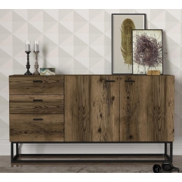 ΜΠΟΥΦΕΣ ARTELIBRE MYKONOS ΜΕ 3 ΣΥΡΤΑΡΙΑ ΚΑΙ 2 ΠΟΡΤΕΣ ΚΑΦΕ 150X37X80CM