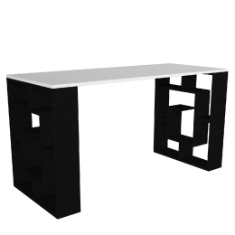 ΓΡΑΦΕΙΟ ARTELIBRE LINE ΛΕΥΚΟ/ΜΑΥΡΟ 140X60X74CM
