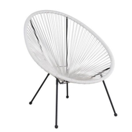 ΠΟΛΥΘΡΟΝΑ ARTELIBRE RATTAN SATURN ΜΑΥΡΟ/ΛΕΥΚΟ 72X78X89CM