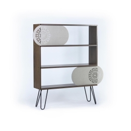 ΒΙΒΛΙΟΘΗΚΗ ARTELIBRE ILLIA NO 2 ΚΑΡΥΔΙ/ΜΑΥΡΟ 94X25X117CM