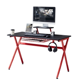 ΓΡΑΦΕΙΟ GAMING ARTELIBRE PETROSYS ΜΑΥΡΟ/ΚΟΚΚΙΝΟ 120X60.5X90CM