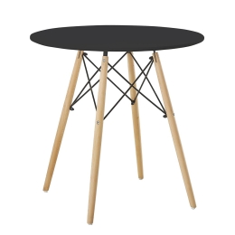 ΤΡΑΠΕΖΙ ARTELIBRE RAPTOR ΜΑΥΡΟ MDF/ΞΥΛΟ Φ70X74CM