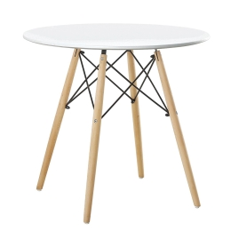 ΤΡΑΠΕΖΙ ARTELIBRE RAPTOR ΛΕΥΚΟ MDF/ΞΥΛΟ Φ80X74CM