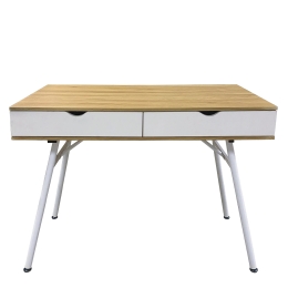 ΓΡΑΦΕΙΟ ARTELIBRE KODIAL SONOMA/ΛΕΥΚΟ PVC/ΜΕΤΑΛΛΟ 115X55X75CM