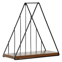 ΡΑΦΙ ΤΟΙΧΟΥ ARTELIBRE FORIO ΜΑΥΡΟ/ΚΑΦΕ MDF/ΜΕΤΑΛΛΟ 25X11X25.5CM