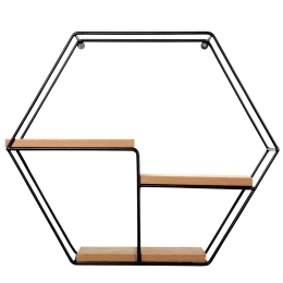 ΡΑΦΙ ΤΟΙΧΟΥ ARTELIBRE TORRE ΜΑΥΡΟ/ΦΥΣΙΚΟ MDF/ΜΕΤΑΛΛΟ 49X11X42CM