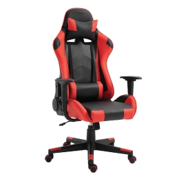ΚΑΡΕΚΛΑ ΓΡΑΦΕΙΟΥ ARTELIBRE GAMING NAVAN ΚΟΚΚΙΝΟ/ΜΑΥΡΟ PVC 68X53X122-131CM