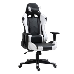 ΚΑΡΕΚΛΑ ΓΡΑΦΕΙΟΥ ARTELIBRE GAMING NAVAN ΛΕΥΚΟ/ΜΑΥΡΟ PVC 68X53X122-131CM