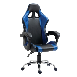 ΚΑΡΕΚΛΑ ΓΡΑΦΕΙΟΥ ARTELIBRE GAMING BRAY ΜΠΛΕ/ΜΑΥΡΟ PVC 67X50X120-127CM