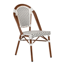 ΚΑΡΕΚΛΑ ΚΗΠΟΥ ARTELIBRE MUTARAZI ΛΕΥΚΟ/ΜΑΥΡΟ ΑΛΟΥΜΙΝΙΟ/RATTAN 50X57X85CM