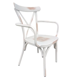 ΚΑΡΕΚΛΑ ΚΗΠΟΥ ARTELIBRE THOMSONS ΛΕΥΚΟ ΑΝΤΙΚΕ ΑΛΟΥΜΙΝΙΟ 52X52X87CM