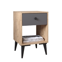 ΚΟΜΟΔΙΝΟ ARTELIBRE AMARI ΔΡΥΣ/ΑΝΘΡΑΚΙ ΜΟΡΙΟΣΑΝΙΔΑ 43X43X67.5CM