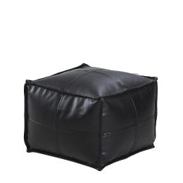 ΠΟΥΦ ARTELIBRE ASIM ΜΑΥΡΟ ΔΕΡΜΑ 45X45X33CM